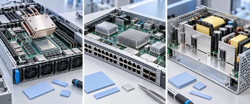 Application concept image for servers, switches, and industrial power supplies